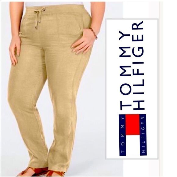 Tommy Hilfiger Plus Size Women’s Linen Pants 14W - Picture 1 of 6